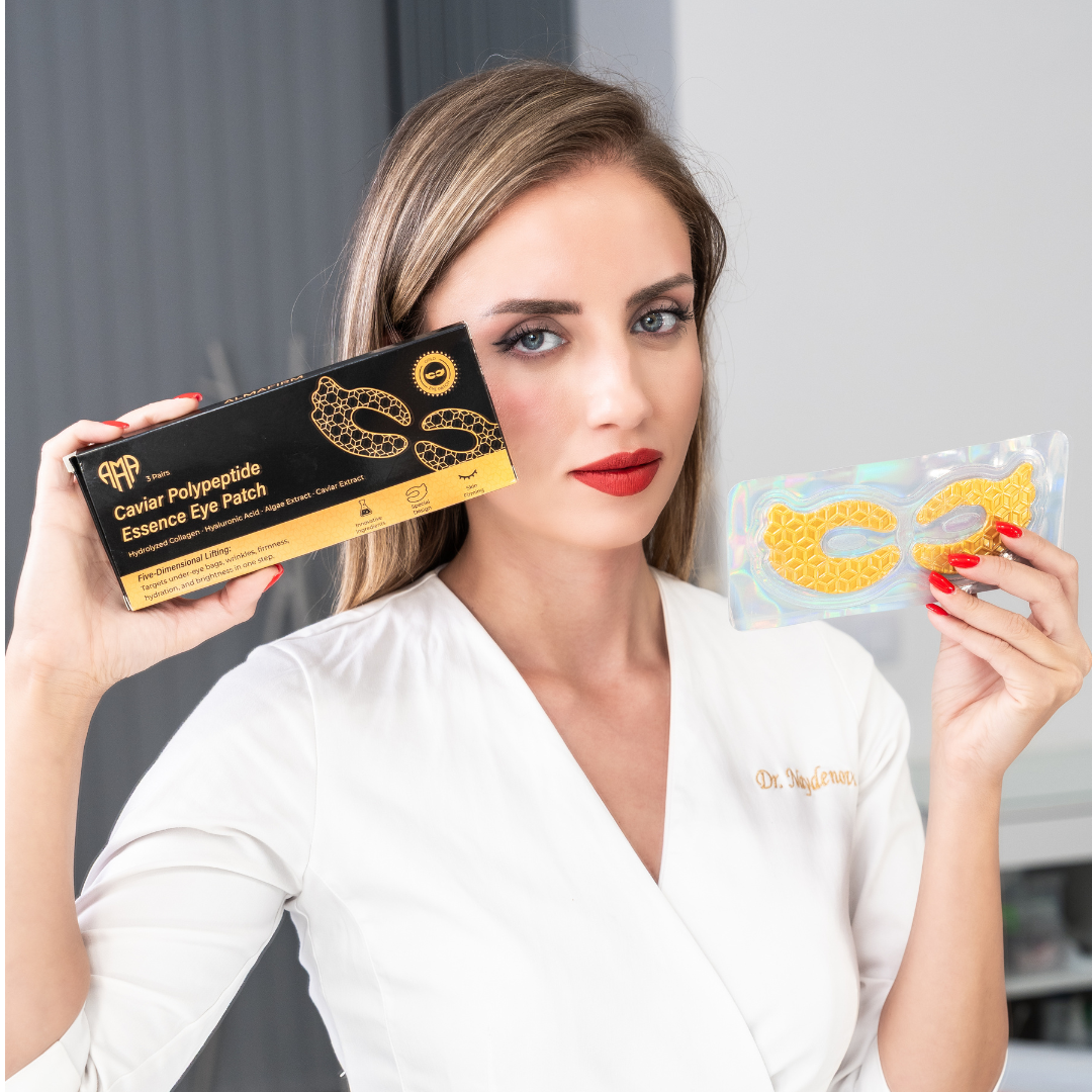 Plasture pentru ochi Caviar Polypeptide Essence – Îngrijire intensivă cu colagen și hidratare (3 buc.)