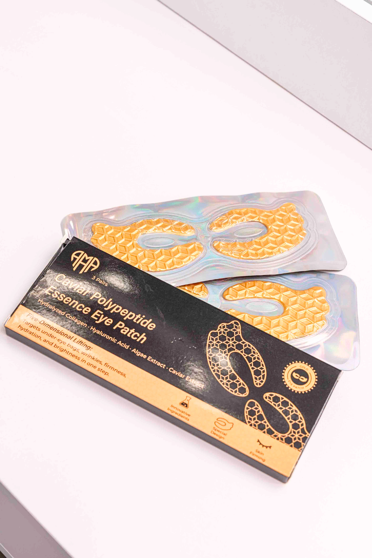 Plasture pentru ochi Caviar Polypeptide Essence – Îngrijire intensivă cu colagen și hidratare (3 buc.)