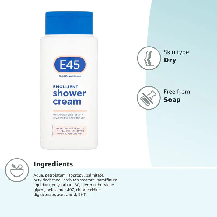 Cremă de duș emolientă pentru piele uscată și sensibilă – 200 ml