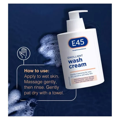 Cremă de curățare emolientă pentru piele uscată, sensibilă și cu mâncărimi – 250 ml