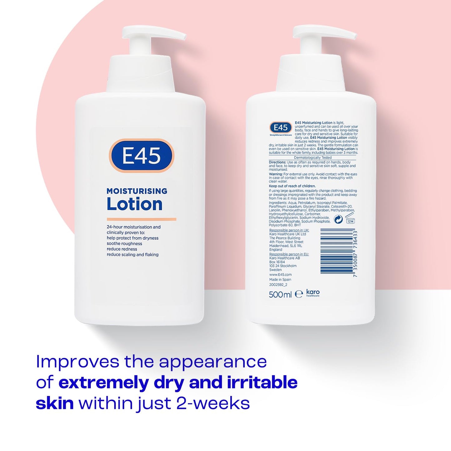 Loțiune hidratantă pentru ten uscat și sensibil – 500 ml