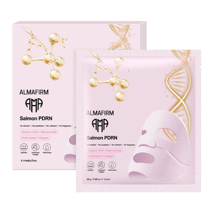 Mască facială coreeană cu ADN de somon PDRN, peptide, colagen, pantenol și niacinamidă – 4 foi per cutie