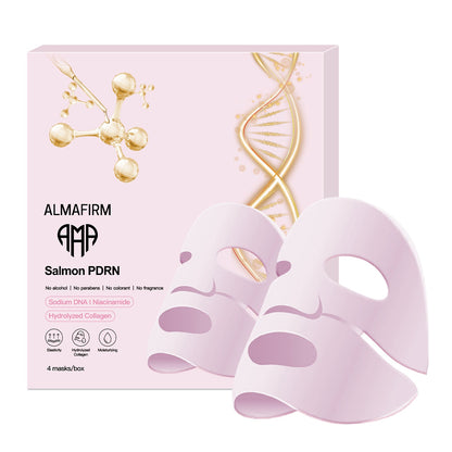 Mască facială coreeană cu ADN de somon PDRN, peptide, colagen, pantenol și niacinamidă – 4 foi per cutie