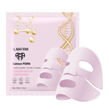 Mască facială coreeană cu ADN de somon PDRN, peptide, colagen, pantenol și niacinamidă – 4 foi per cutie