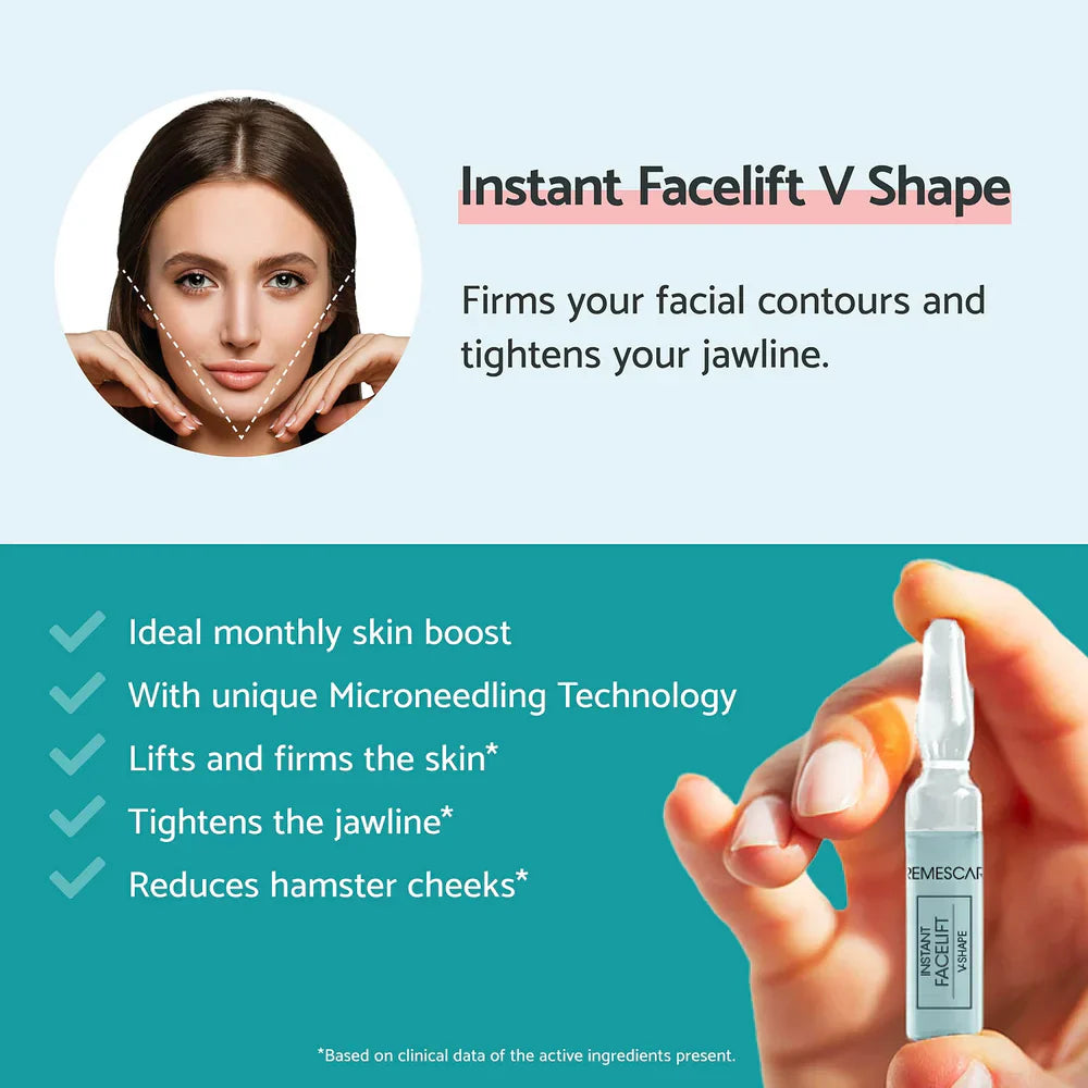 Fiole pentru lifting instantaneu și contur facial în formă de V 5x2ml
