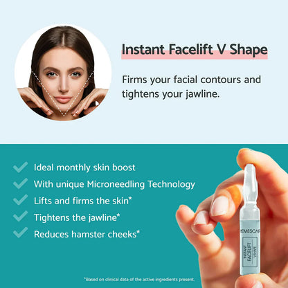 Fiole pentru lifting instantaneu și contur facial în formă de V 5x2ml